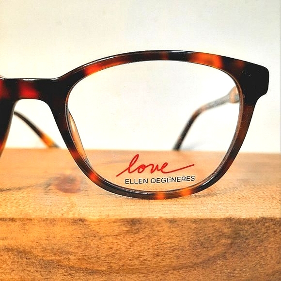 NEW Rx'able Eyeglass Frame, tortoise Ellen Degeneres, full rim glasses 51-18-140 - Picture 6 of 6